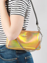 Schoudertas Glass Irio Lancaster Goud glass irio 40-vue-porte