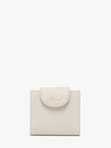 Portefeuille Trifold Leder Nathan baume Beige original n 116N