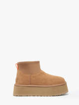Boots Met Platformzool Classic Mini Dipper Uit Leder Ugg Bruin women 1168170