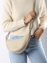 Cross Body Tas Cow Leder Basilic pepper Beige cow BCOW73-vue-porte