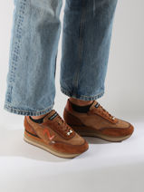 Sneakers Uit Leder Nathan baume Bruin women 242S2603-vue-porte