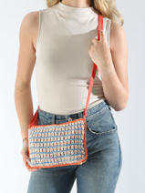 Cross Body Tas Over The Rainbow Katoen Le voyage en panier Blauw over the rainbow PM871-vue-porte