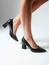 Pumps Met Hak Uit Leder Tamaris Zwart women 43-vue-porte