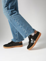 Sneakers Uit Leder Victoria Zwart women 1126223-vue-porte