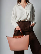 Longchamp Le pliage original Handtas Roze-vue-porte