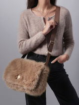 Cross Body Tas Doudou Le voyage en panier Bruin doudou AHP266-vue-porte