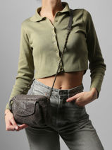 Cross Body Tas Naina Leder Pieces Grijs naina 17063358-vue-porte