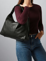 Schoudertas Leather Leder Biba Zwart leather KIB1L-vue-porte