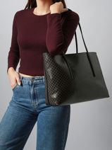 Schoudertas Coated Emblem Gerecycleerd Polyester Calvin klein jeans Beige coated emblem 4F3266G-vue-porte