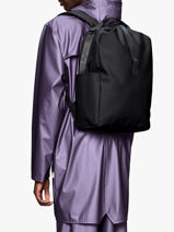 Rugzak 1 Compartiment Met 16" Laptopvak Rains Zwart city 14890-vue-porte