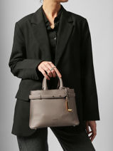 Cross Body Tas Faubourg Leder Lancel Grijs faubourg A13527-vue-porte