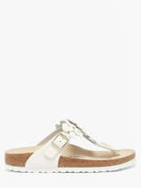 Slippers Uit Leder Birkenstock Wit women 1026735