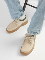 Derby Veterschoenen Uit Leder Clarks Beige men 26187197-vue-porte