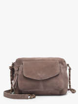 Cross Body Tas Naina Leder Pieces Bruin naina 17100639