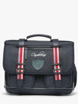 Boekentas 2 Compartimenten Cameleon Blauw vintage urban PBVBCA38