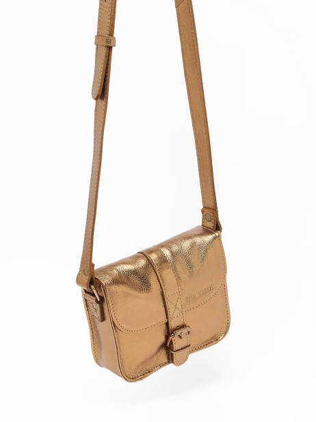 Cross Body Tas Vintage Leder Paul marius Goud vintage ESSENTIE ander zicht 2
