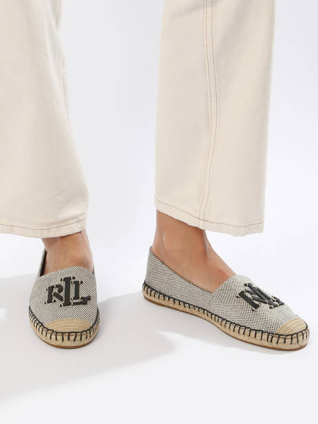 Espadrilles Uit Leder Lauren ralph lauren Zwart women 92740002 ander zicht 2