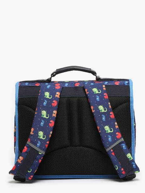 Boekentas Rétro 2 Compartimenten Cameleon Veelkleurig retro CA35 ander zicht 4