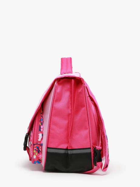 Boekentas 2 Compartimenten Snowball Roze butterfly 46438 ander zicht 2