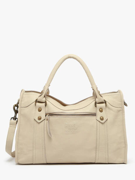 Handtas Cow Leder Basilic pepper Beige cow BCOW22