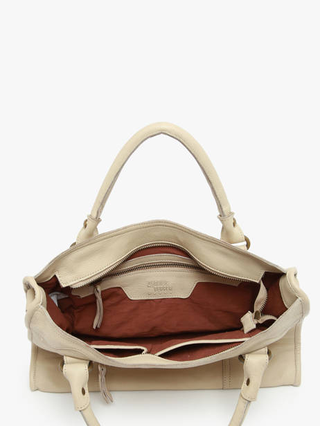 Handtas Cow Leder Basilic pepper Beige cow BCOW22 ander zicht 3