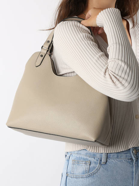 Handtas Caviar Leder Milano Beige caviar CA24067 ander zicht 1