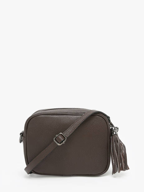 Cross Body Tas Caviar Leder Milano Bruin caviar CA2006N ander zicht 4