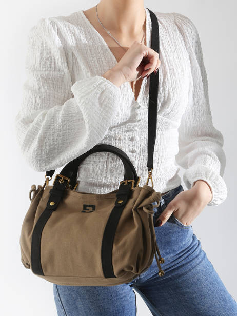 Schoudertas Canvas Katoen Gerard darel Groen canvas DBS67450 ander zicht 1