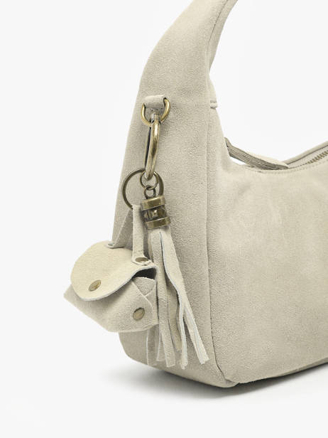 Sleutelhanger Leder Milano Beige velvet VE24112 ander zicht 1