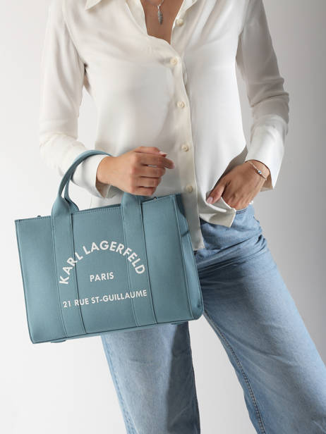 Handtas Rsg Katoen Karl lagerfeld Blauw rsg A1W50010 ander zicht 1