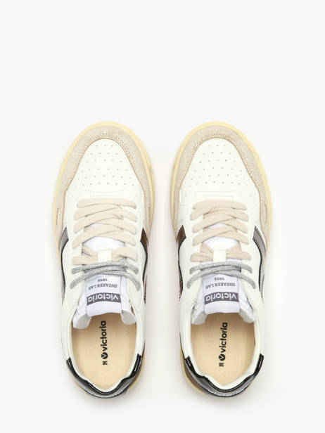 Sneakers Uit Leder Victoria Groen women 1257135 ander zicht 3