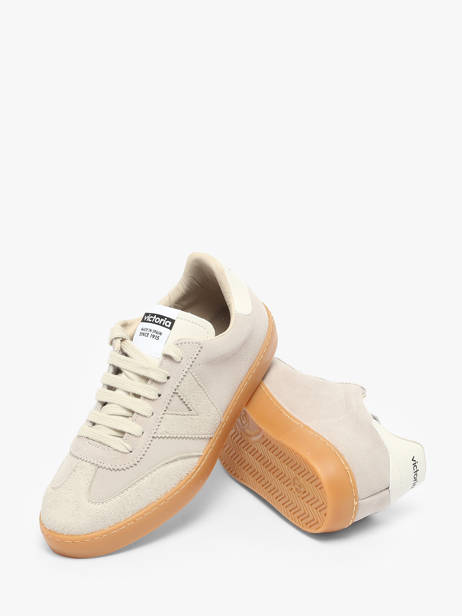 Sneakers Uit Leder Victoria Beige women 1126229 ander zicht 2