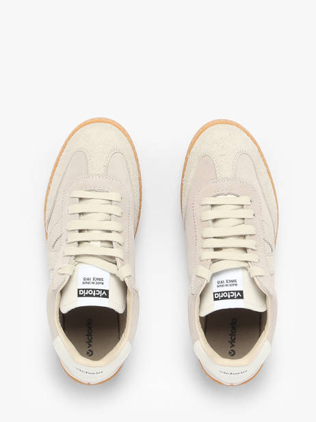 Sneakers Uit Leder Victoria Beige women 1126229 ander zicht 3