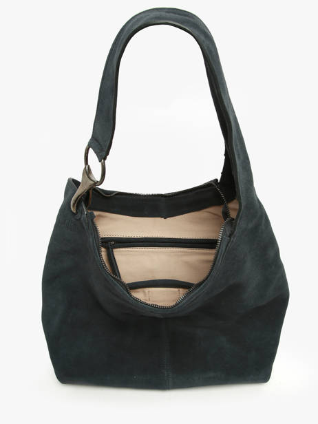 Schoudertas Leather Leder Biba Zwart leather JAP2L ander zicht 3