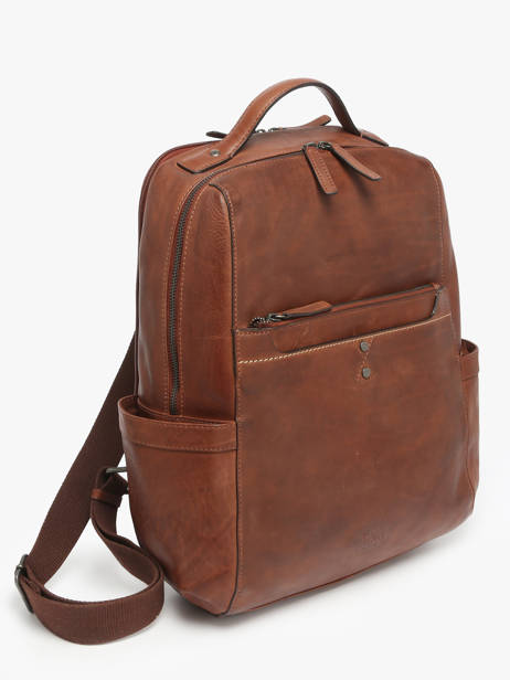 Business Rugzak Basilic pepper Bruin traveler BTRA10 ander zicht 2