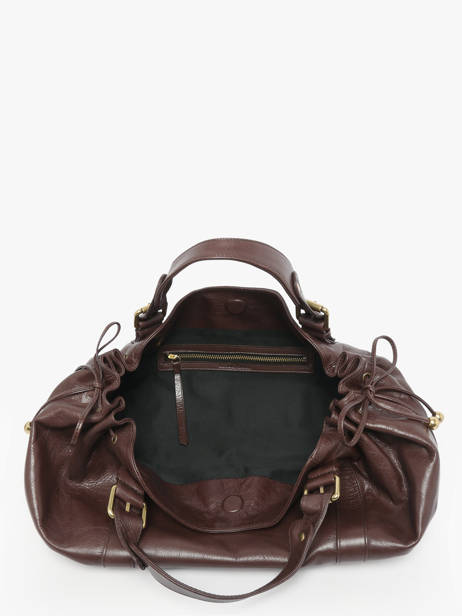 Schoudertas Froisse Leder Gerard darel Bruin froisse DCS01474 ander zicht 3