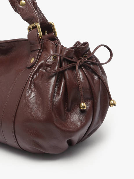 Schoudertas Froisse Leder Gerard darel Bruin froisse DCS01474 ander zicht 5