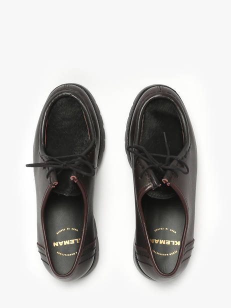 Derby Veterschoenen Uit Leder Kleman Rood women PADRINI ander zicht 4