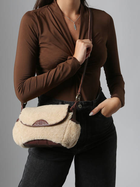 Cross Body Tas Vintage Leder Mila louise Beige vintage 35231TC ander zicht 1