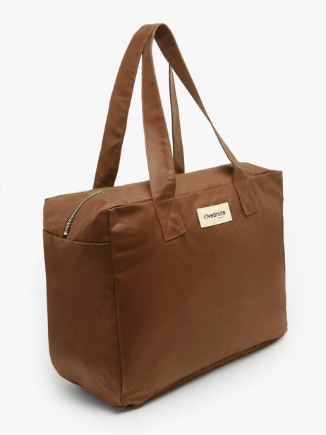 Schoudertas A4 Célestins Waxed Rivedroite Bruin waxed CELESWAX ander zicht 2