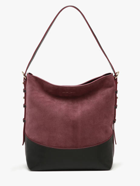 Schoudertas Serena Suède Leder Nathan baume Violet vogue 6 ander zicht 5