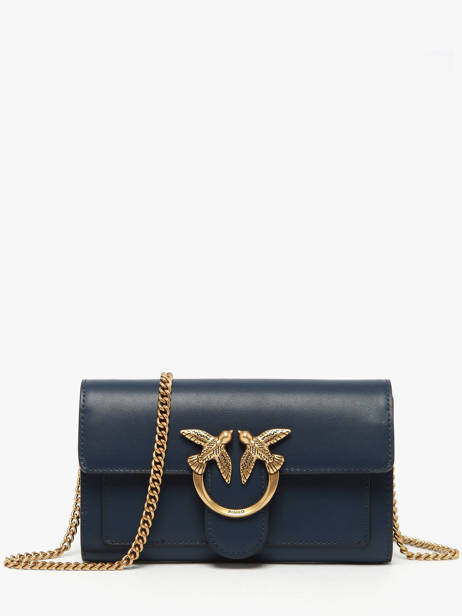 Cross Body Tas Love Bag Icon Leder Pinko Blauw love bag icon A0F1