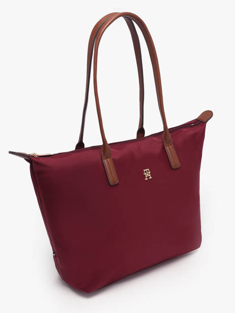 Schoudertas A4 Formaat Popette Nylon Tommy hilfiger Rood popette AW17711 ander zicht 2
