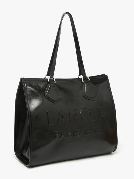Schoudertas Met Rits In Naplack Leder Lancel Zwart cabas d'ete A13770 ander zicht 2