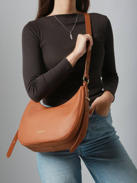 Cross Body Tas Donna Aria Leder Lancaster Beige donna aria 77 ander zicht 1