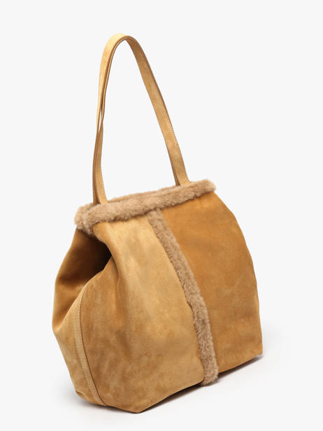 Schoudertas Cabas Leder Vanessa bruno Beige cabas 10V40873 ander zicht 2