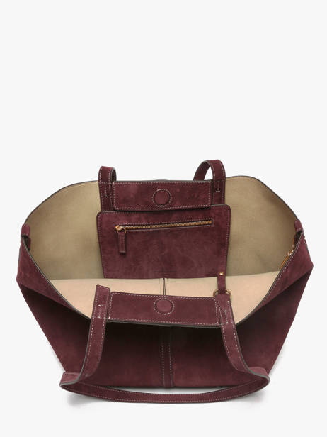 Schoudertas Cabas Leder Vanessa bruno Rood cabas 29V40874 ander zicht 3