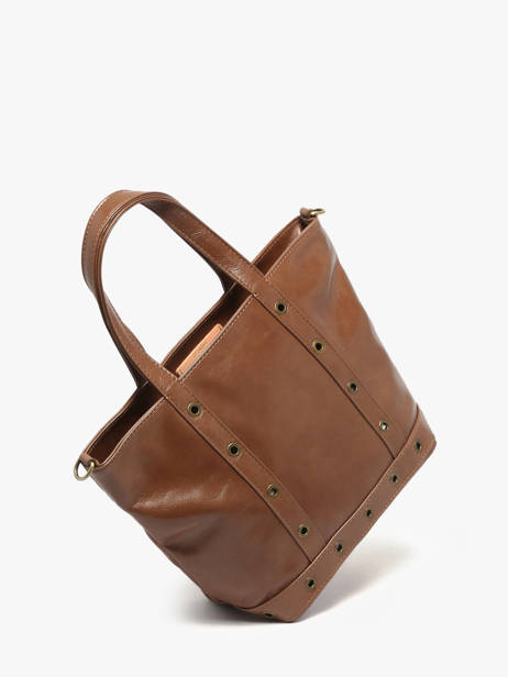 Handtas Cabas Cuir Leder Vanessa bruno Bruin cabas cuir 82V40435 ander zicht 2