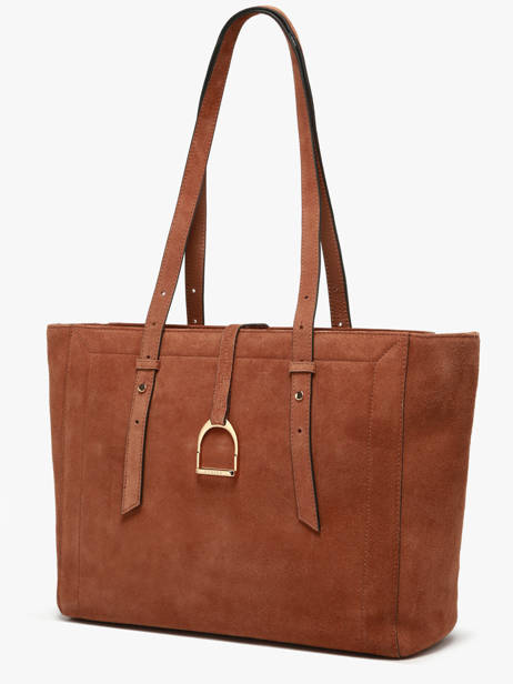 Schoudertas Altesse Suede Leder Etrier Bruin altesse suede EASU088M ander zicht 2