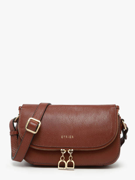 Cross Body Tas S Tradition Leder Etrier Bruin tradition ETRA059S